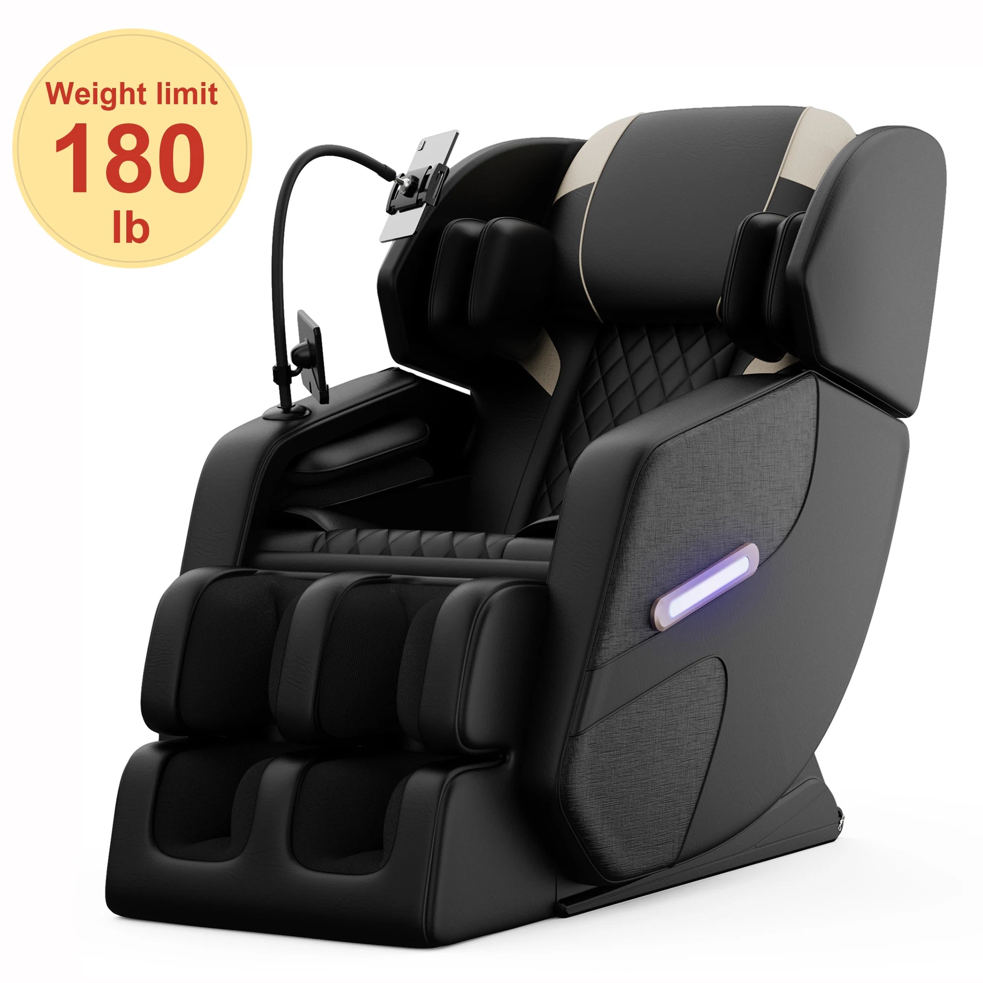 BILITOK Zero Gravity Reclining, heating, full-body air compression, 6 rollers& touchscreen