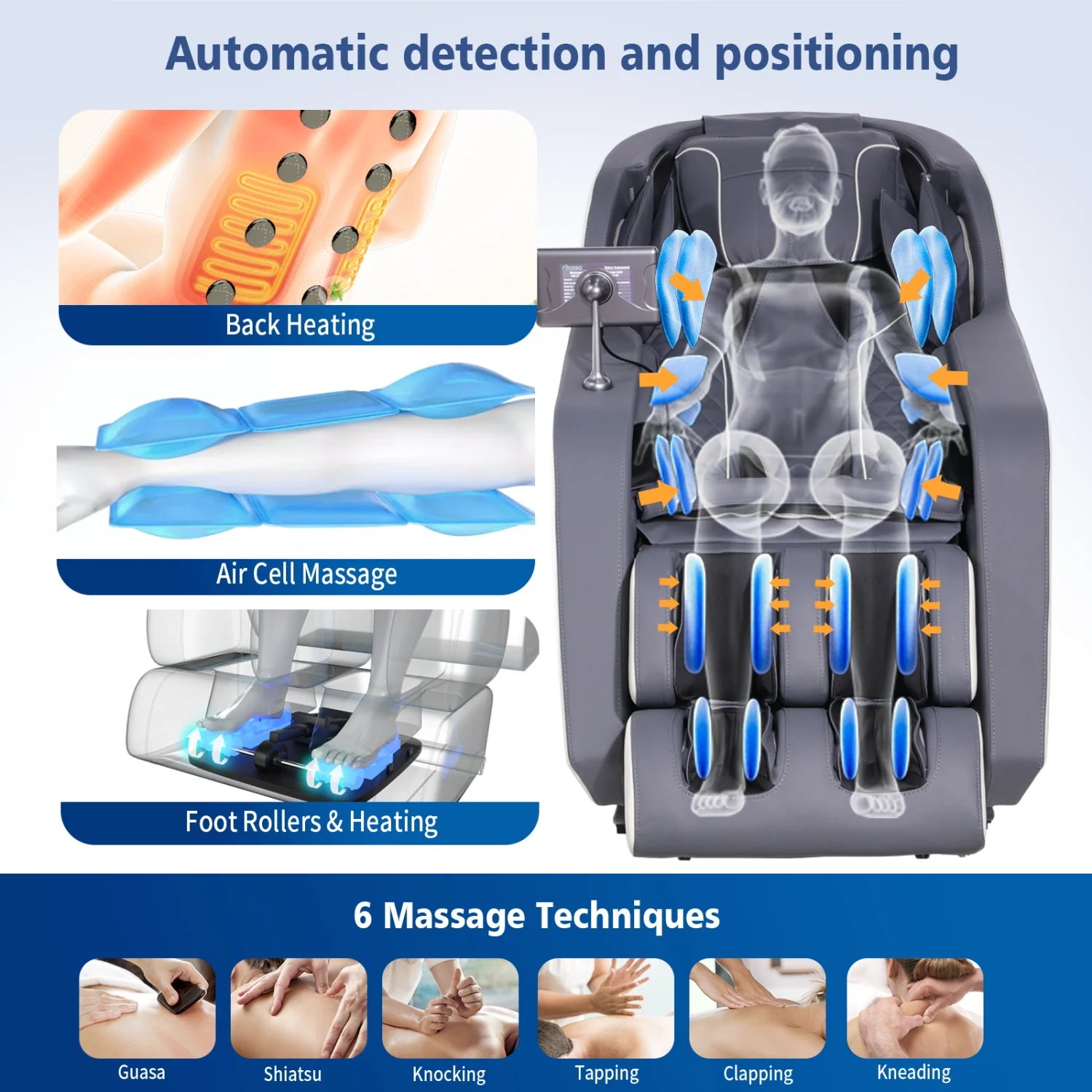 Full Body Shiatsu Scan and Recliner Chair with Yoga Stretch