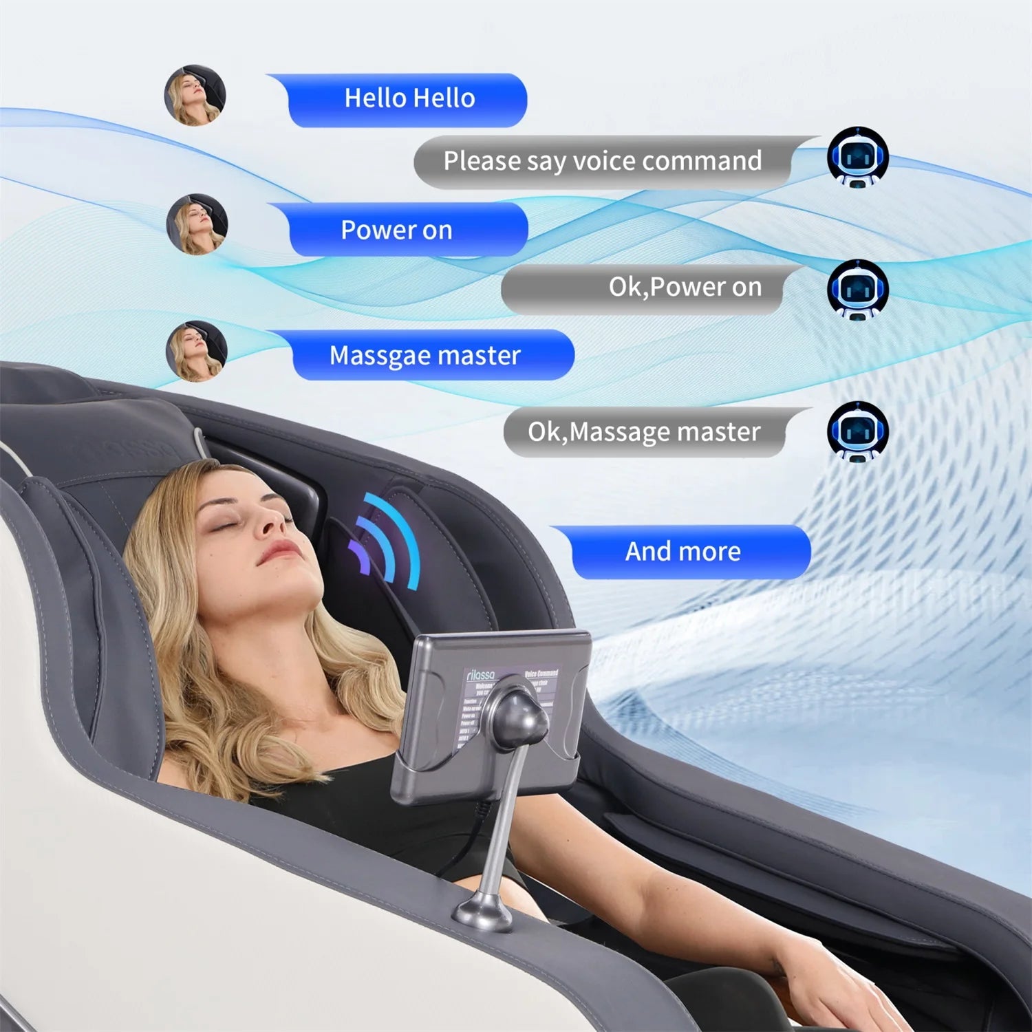 Full Body Shiatsu Scan and Recliner Chair with Yoga Stretch