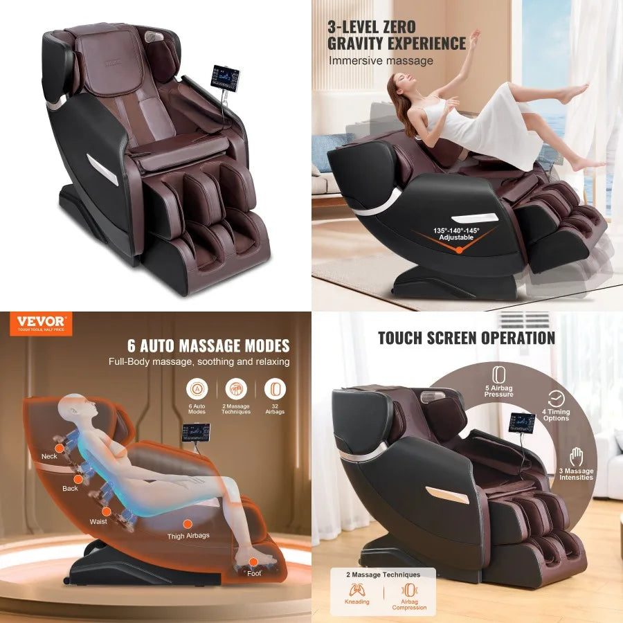 VEVOR Full Body Zero Gravity Recliner with Multi Auto Modes