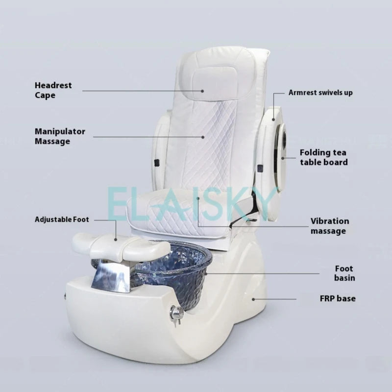 ELAISKY Foot Pool Foot Care Chair Mechanical Hand Massage Bath